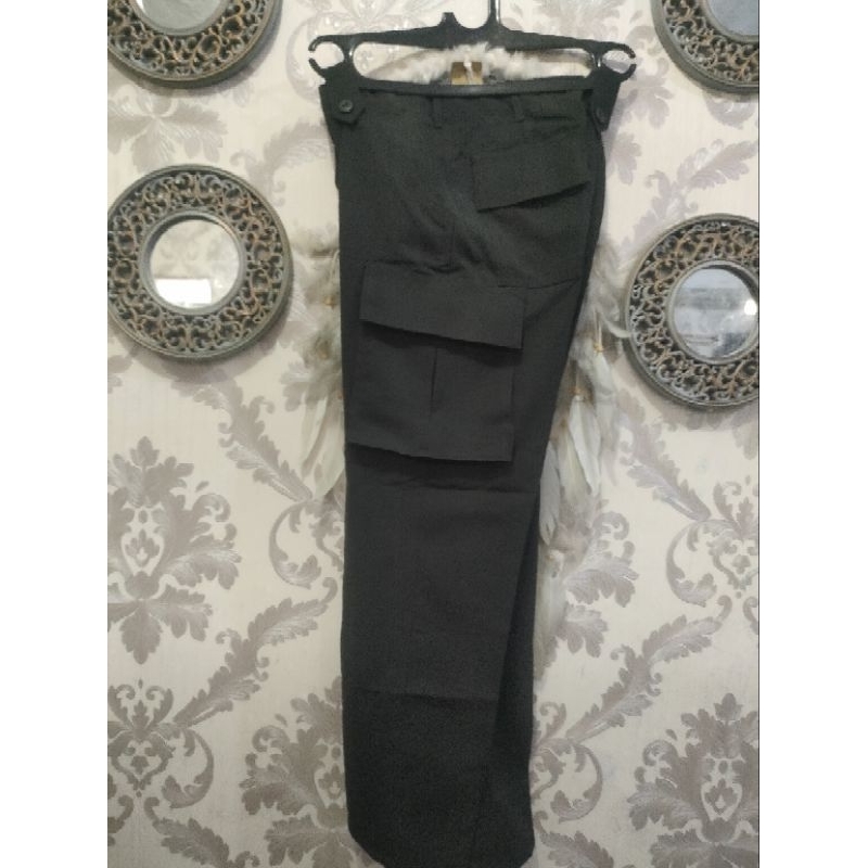 CELANA PDL ORI JATAH MABES POLRI  WARNA COKLAT TUA KEHITAMAN