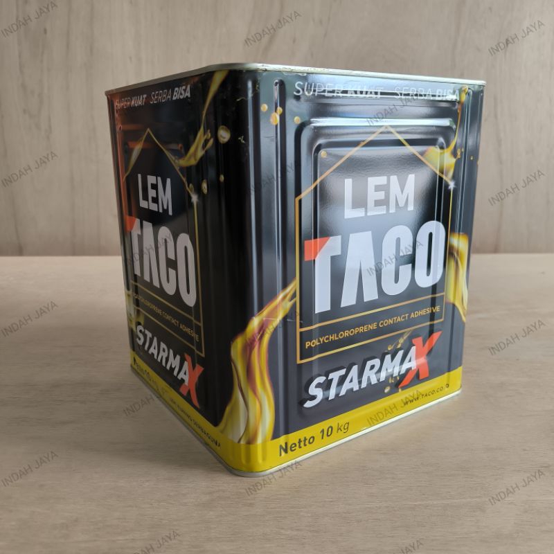 Lem Kuning TACO STARMAX Blek 10 kg - Multiplek Triplek Plywood Kayu MDF HPL PVC Sheet Vinyl Lantai d