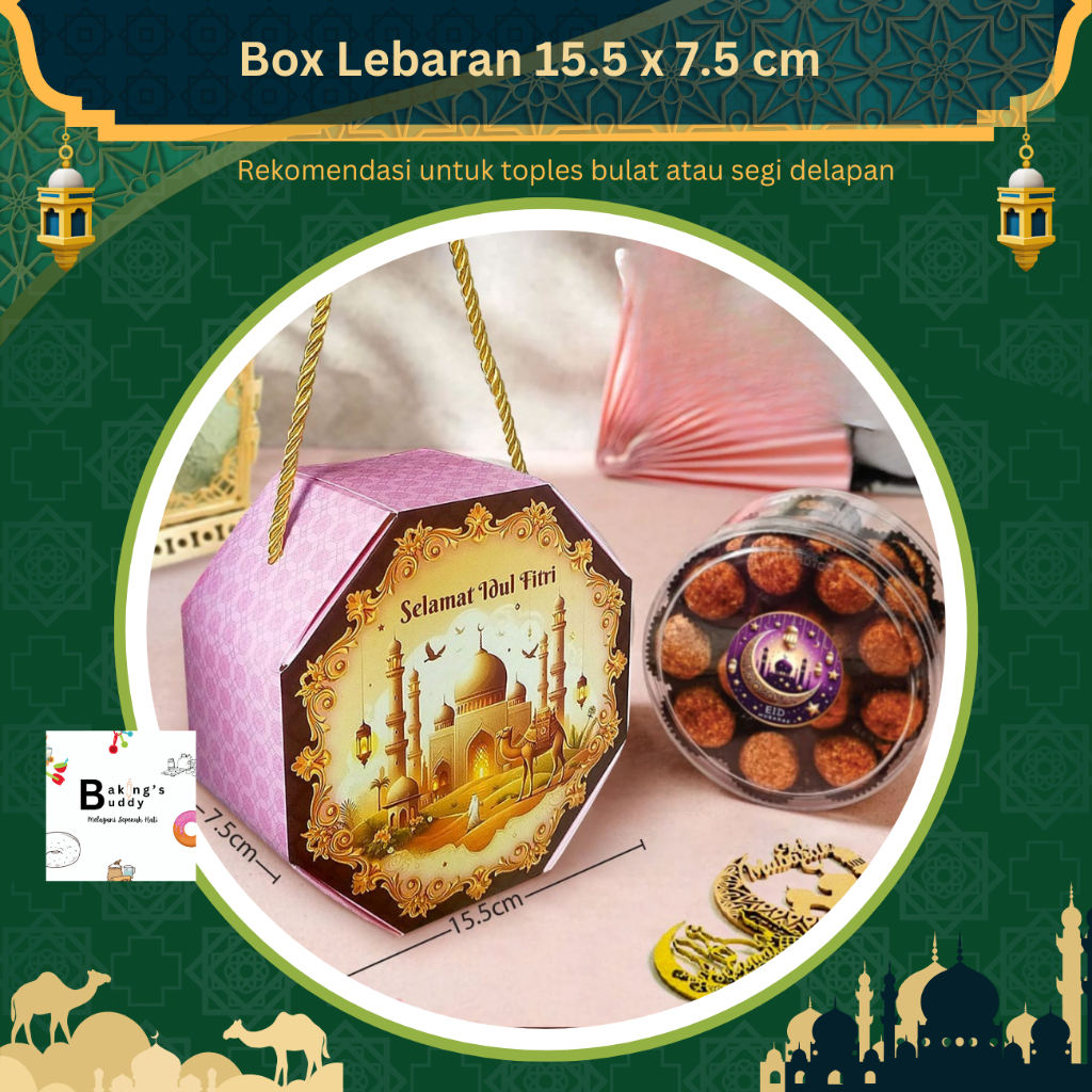 

Box Kotak Lebaran Hexagon 15.5 x 7.5 cm