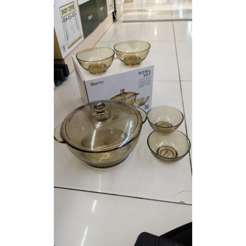 Appetite 2,3Liter set 5pcs mangkuk saji informa/wadah saji informa/bowl set informa