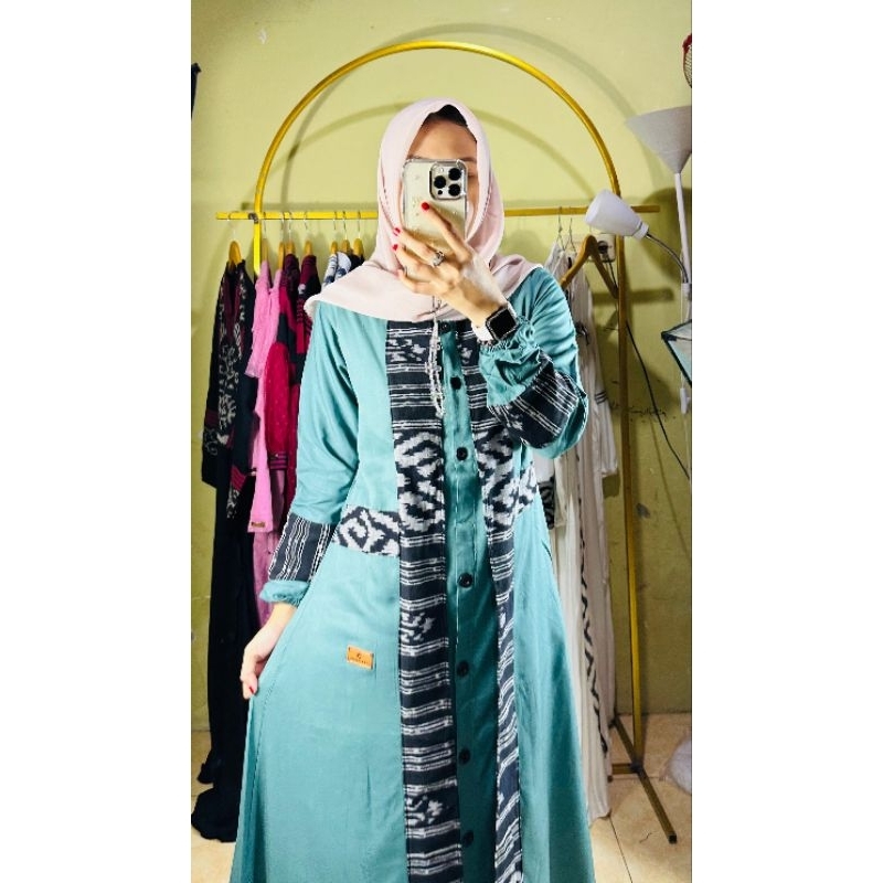 DAILY DRESS TENUN SHOFWA WARDAH BY FAREECHA_GAMIS TENUN TERBARU_GAMIS FAREECHA TERBARU