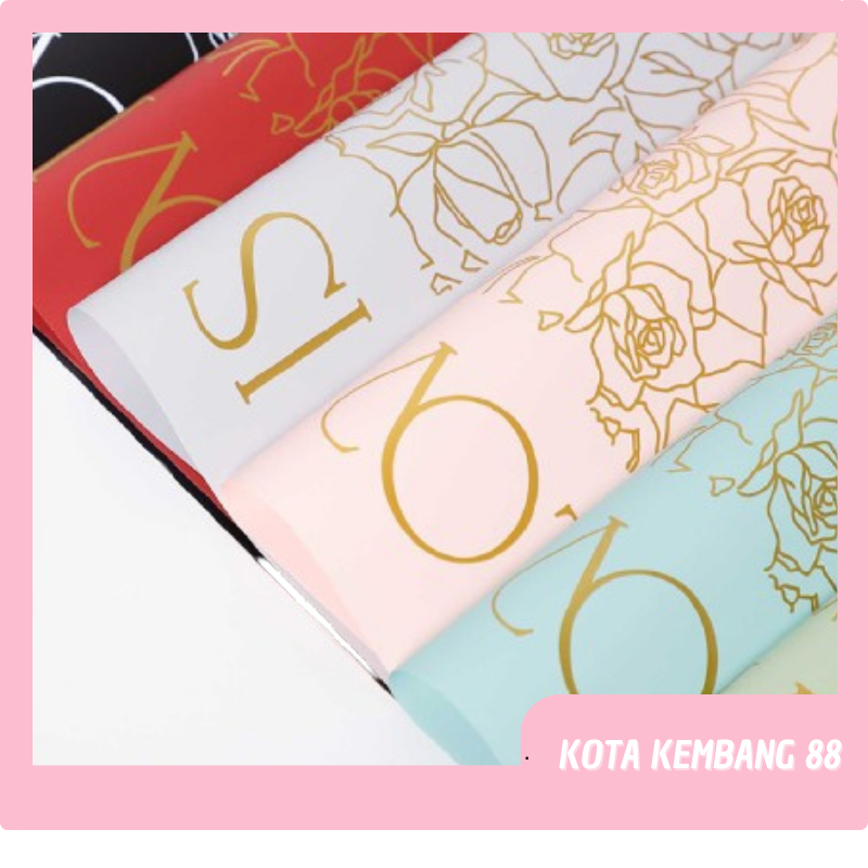

20 LEMBAR Flower Wrapping Paper Valantine Kertas Buket Bunga Cellophane Valantine Kertas Kado Bouquet KB039