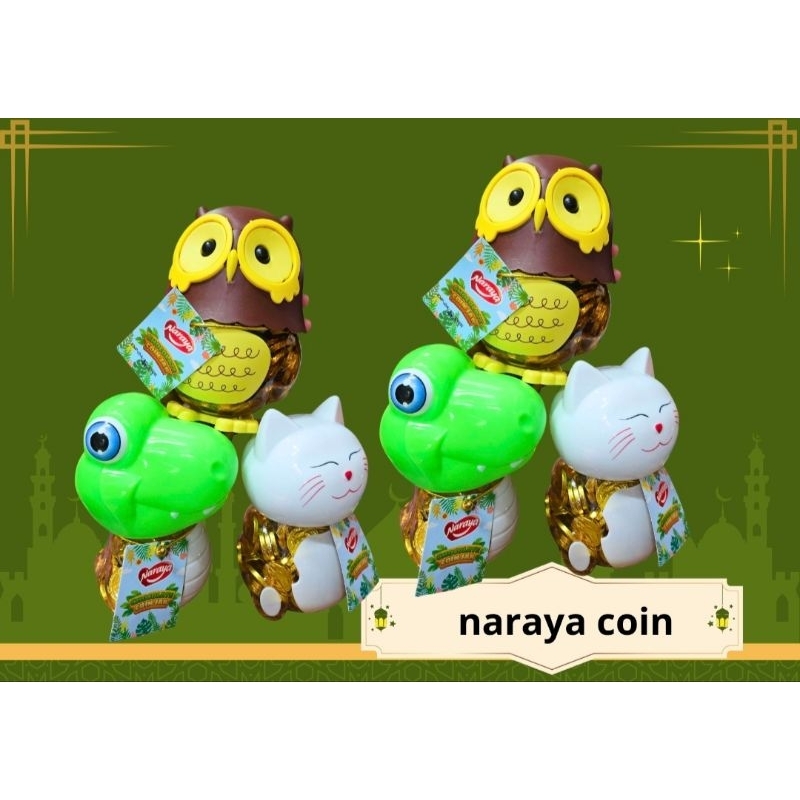 

naraya chocolate coin owl jar 240gr