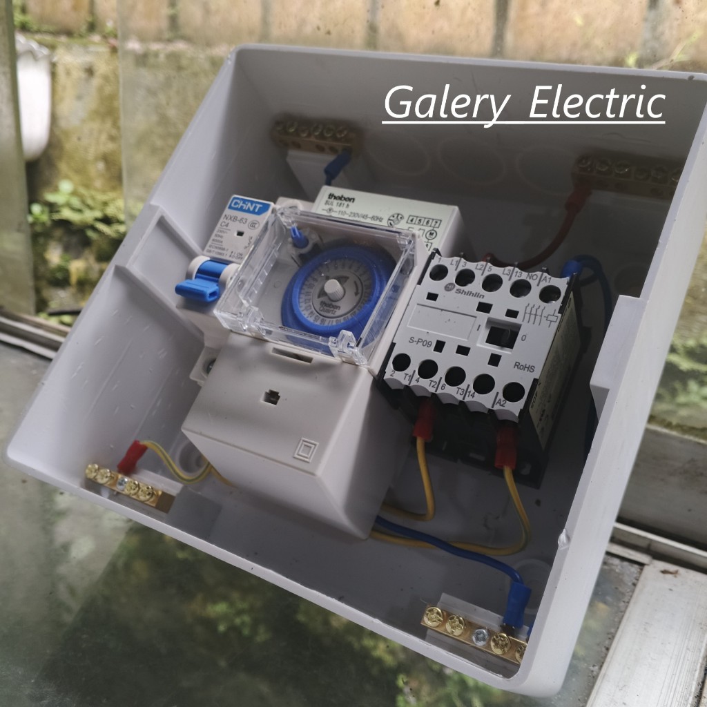 Panel Timer Otomatis  Lampu Pompa SUL181H + Contactor