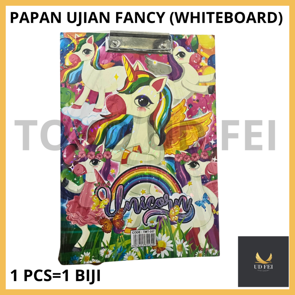 

(1 PCS=1 BIJI) PAPAN UJIAN FANCY/ PAPAN UJIAN WHITEBOARD / PAPAN UJIAN PAPANTULIS/ CLIPBOARD WHITEBOARD