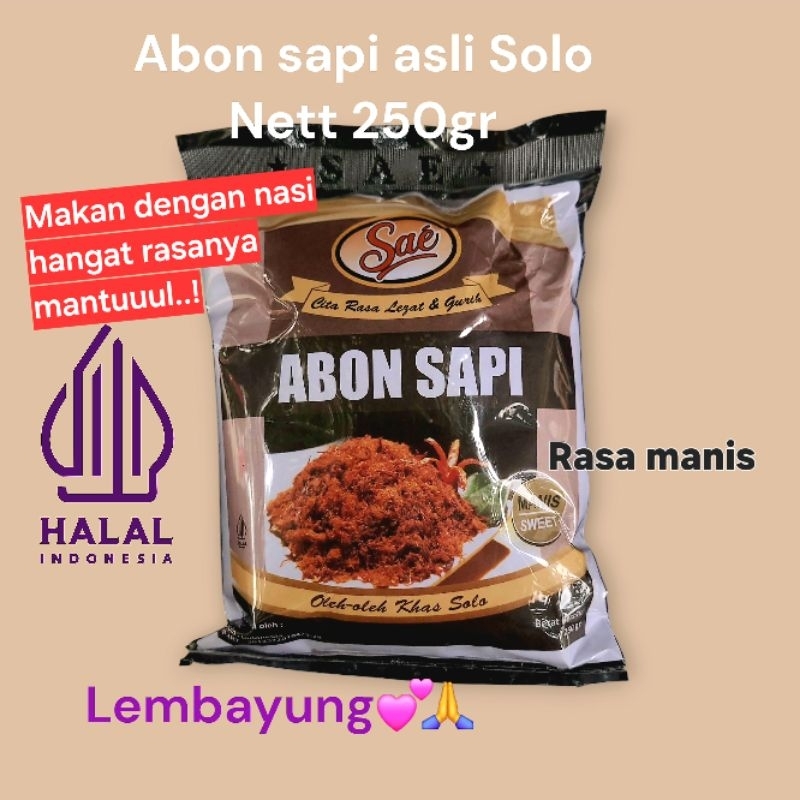 

Abon Sapi SAE Asli Solo Netto 250gr