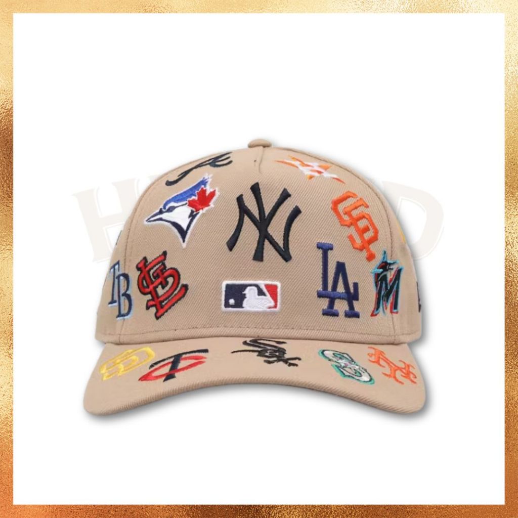 Topi New Era  All Over Logo Exclusive Released 9FORTY A-Frame Hat Original