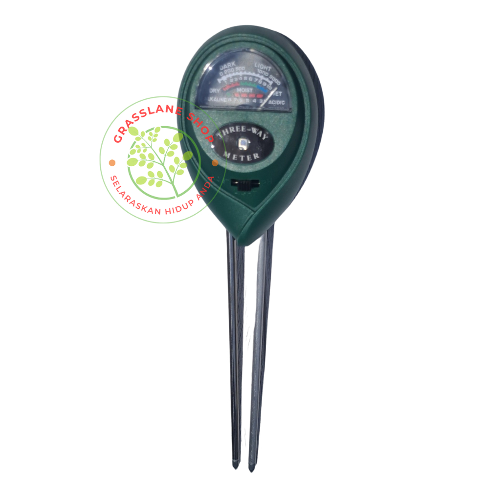 Soil Meter Tester Manual 3 in 1 PH Moisture Humidity Light Alat Tes Tanah PH Kelembapan Cahaya Grade