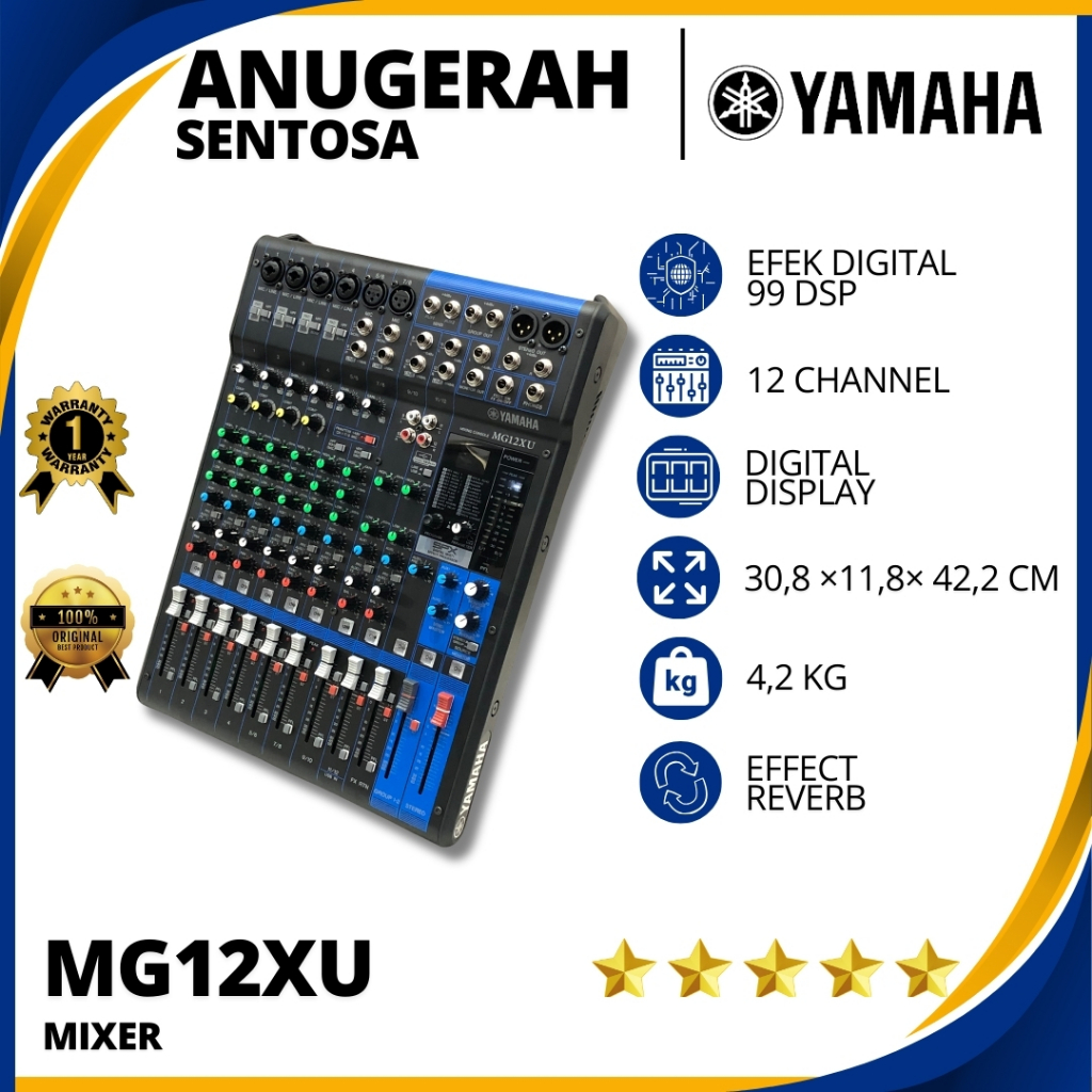 Mixer Audio Yamaha MG 12 XU (12 Channel) Original