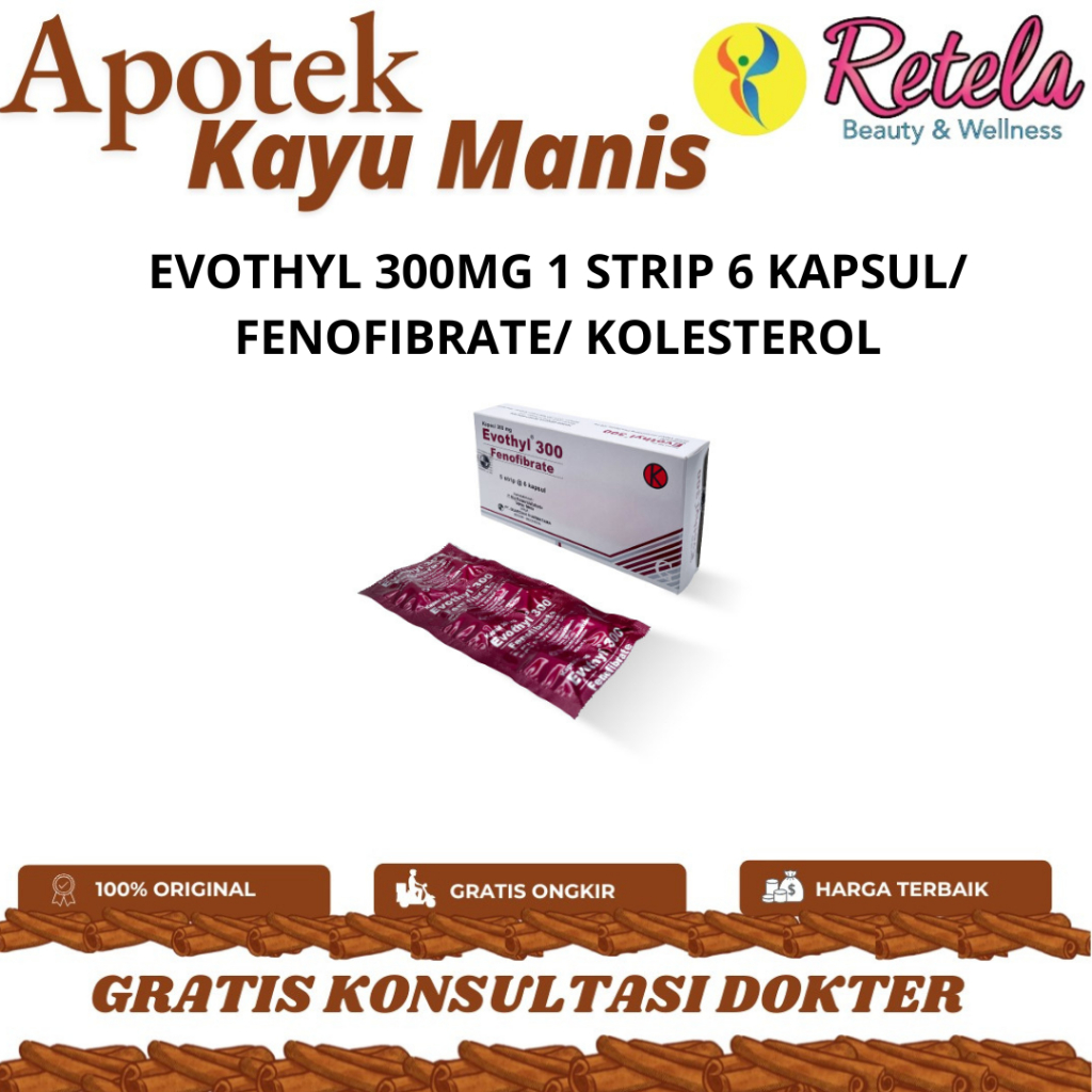 EVOTHYL 300MG 1 STRIP 6 KAPSUL/ FENOFIBRATE/ KOLESTEROL