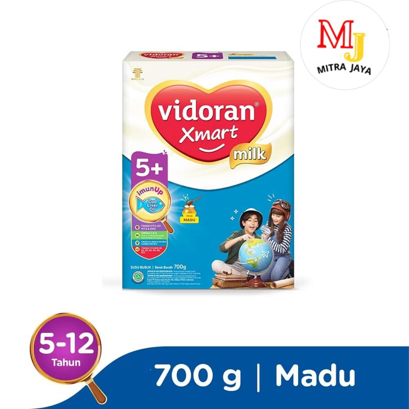 

Vidoran Xmart 5+ 700gr Susu Formula Pertumbuhan Anak 5-12 Tahun