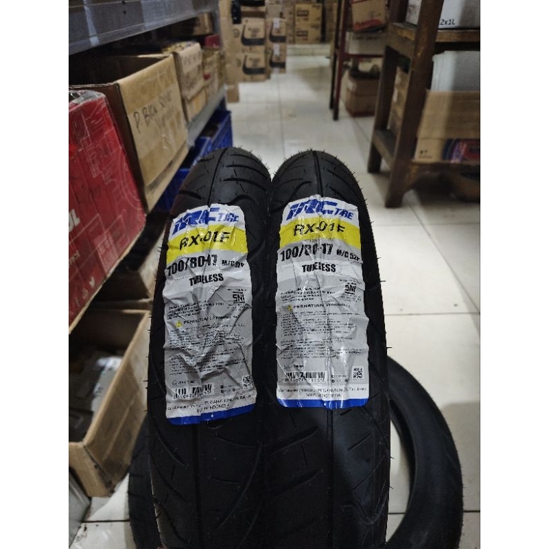 BAN LUAR IRC TUBELESS 100/80-17 RX 01 F IRC TUBELESS VIXION BYSON CB 150 R