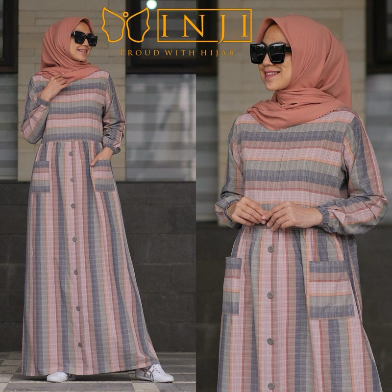 GAMIS WANITA | LESTY DRESS BY INJI | DRESS WANITA