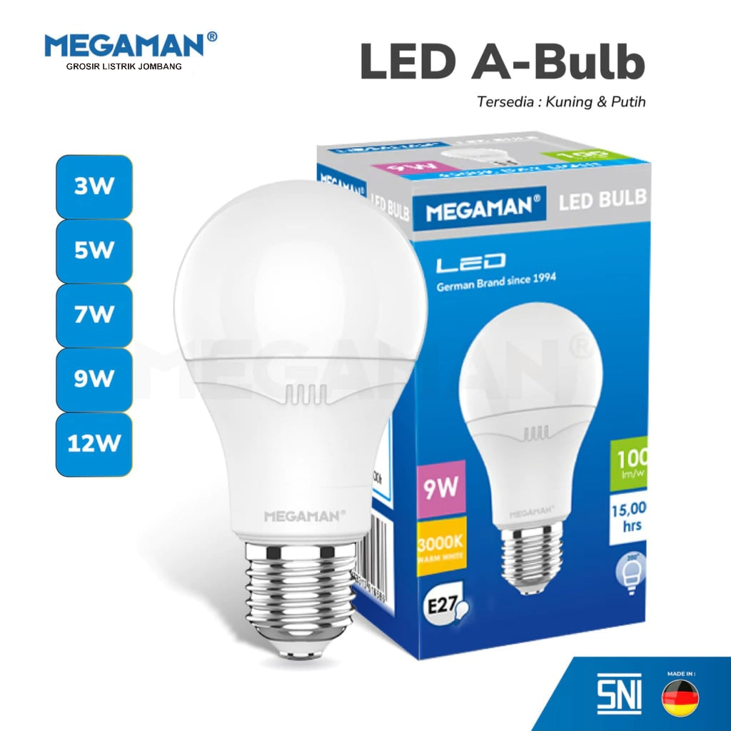 Lampu Bohlam LED MEGAMAN 3-12W