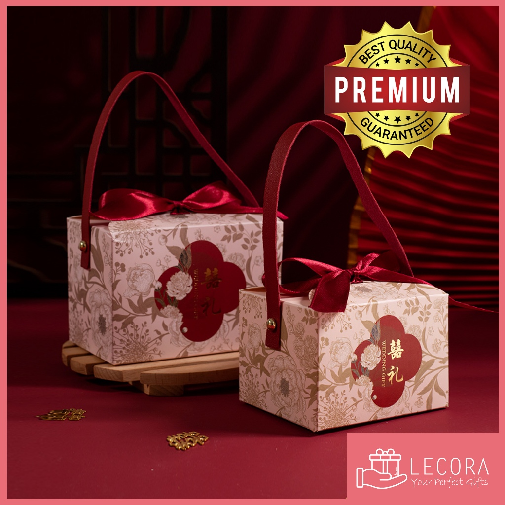 

LECORA Kotak Handuk / Permen / Chinese wedding /paper bag shuangxi / perlengkapan sangjit Teapai Phangteh Handuk Box