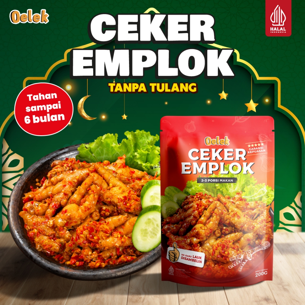 

Oelek Ceker Emplok Mercon Tanpa Tulang / Ceker Mercon Pedas / Lauk Siap Saji / Makanan Instant Food / Lauk Sambal