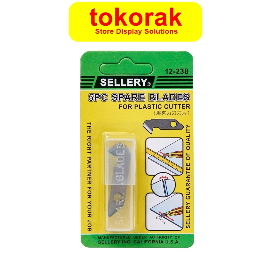 

REFILL PISAU CUTTER AKRILIK SPARE BLADES CUTTER 5 PCS SELLERY 12-238 ISI KATER POTONG ACRYLIC 5PCS ACRILIK CUTER