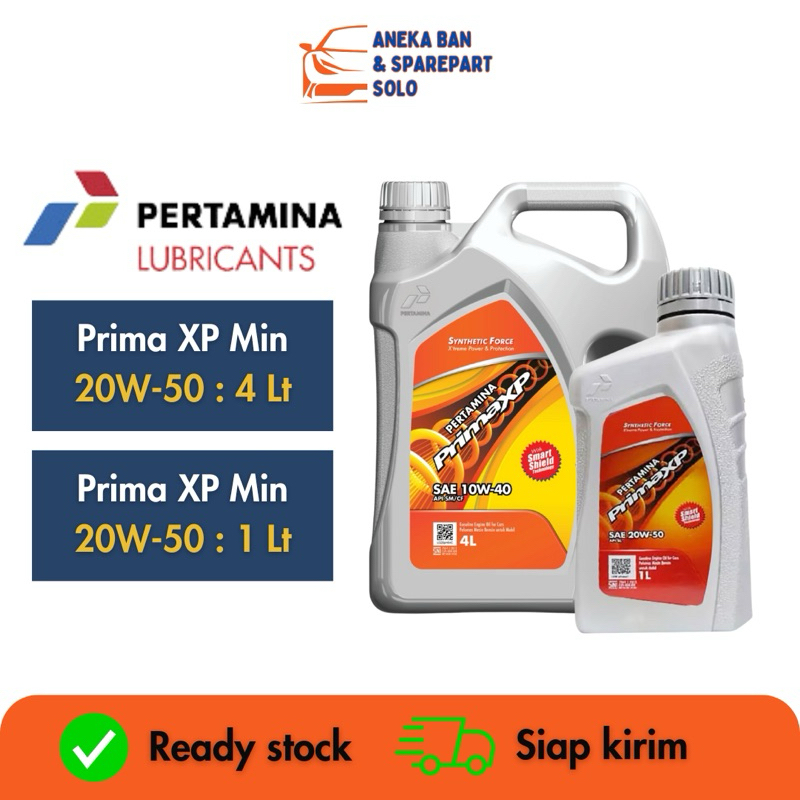 PERTAMINA PRIMA XP Min 20W-50 Oli Mobil (4 Lt & 1 Lt)