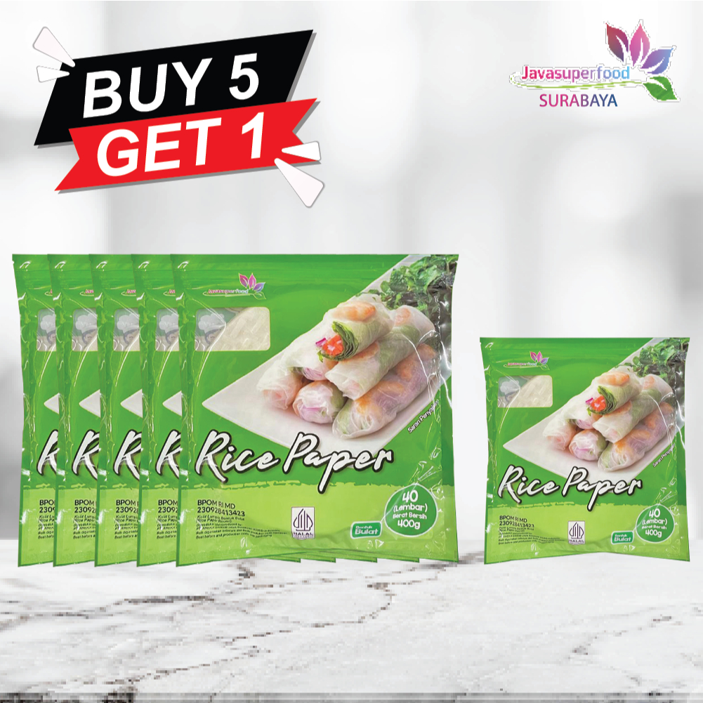 

[BELI 5 GRATIS 1] Banh Trang High Quality Rice Paper / Rice Paper / Kulit Lumpia Vietnam Rice Paper 400g / rice roll spring roll / Salad Wrap / Rice paper 400g
