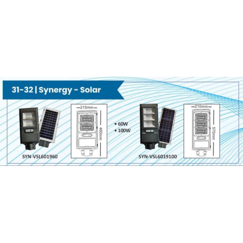 Lampu Jalan Led Solar Visalux 60W/100W