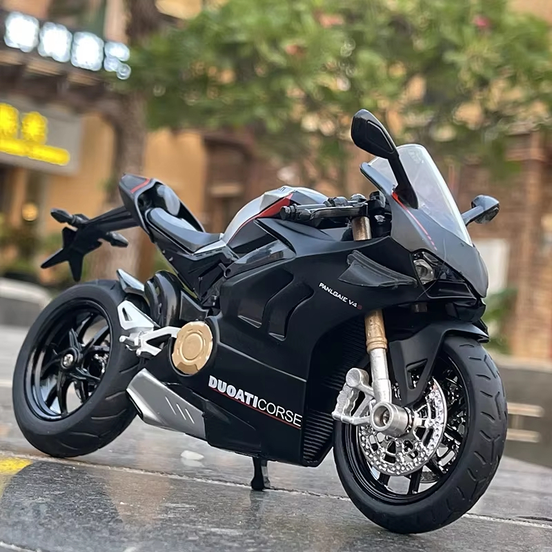 Diecast Huayi Ducati Panigale V4S 1/12 Alloy model miniatur motor balap koleksi hadiah anak-anak