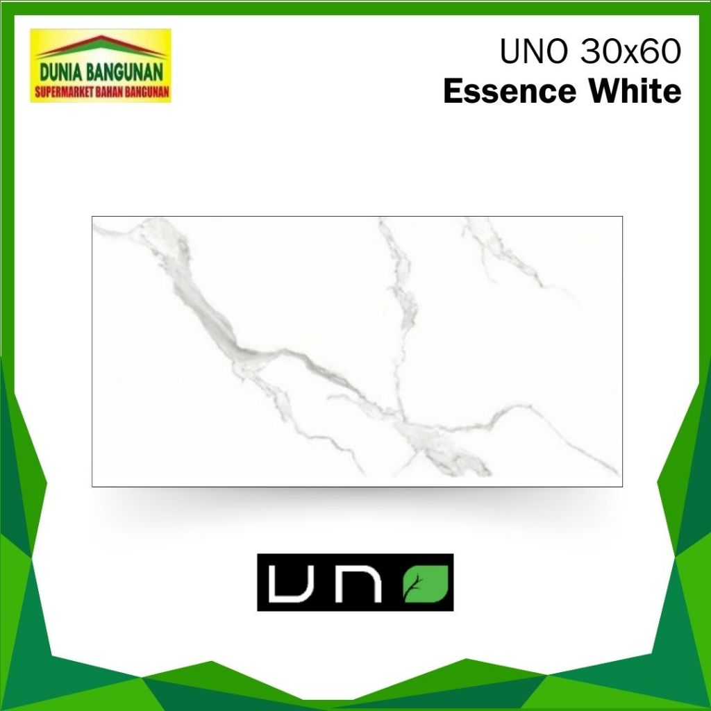 Keramik 30x60 UNO Essense White KW1 Keramik Dinding Motif Glossy / Keramik Dinding Kamar Mandi / Ker