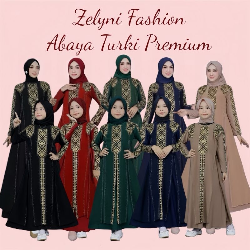 GAMIS TURKEY MUSLIMAH ABAYA COUPLE IBU DAN ANAK GAMIS ABAYA FATIMAH ANAK