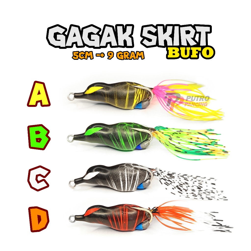 Lure Bufo GAGAK SKIRT Action Berdiri Soft Frog softfrog