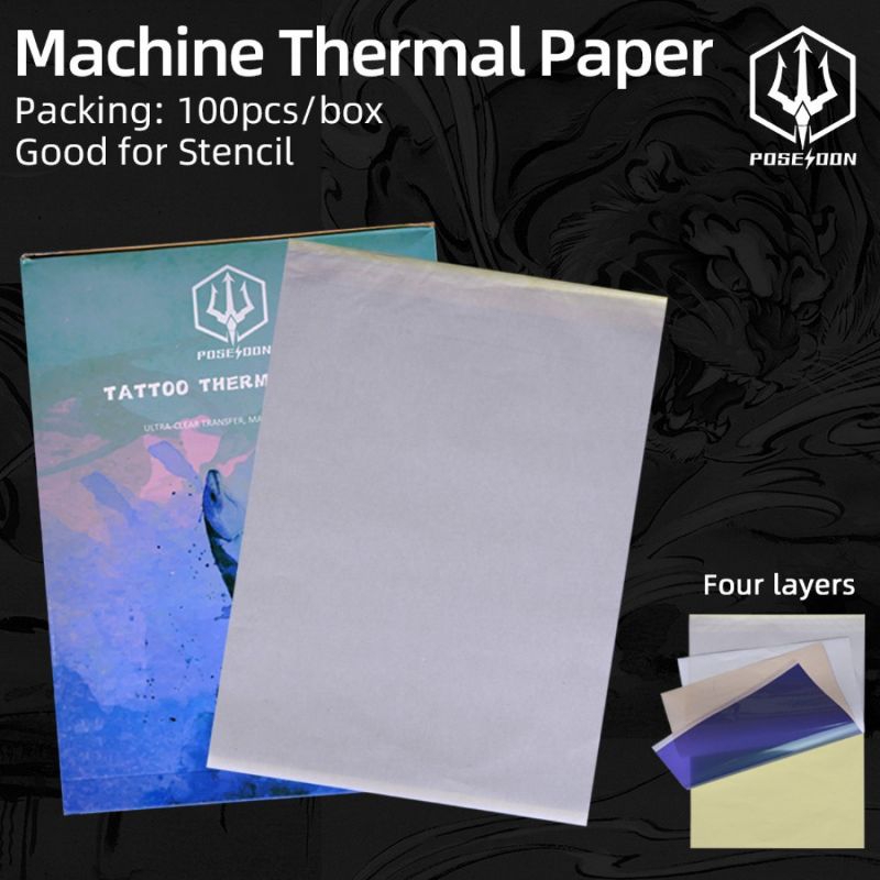 Termal Tato POSEIDON Eceran Karbon Thermal Paper Tattoo Kertas Jiplak Tato