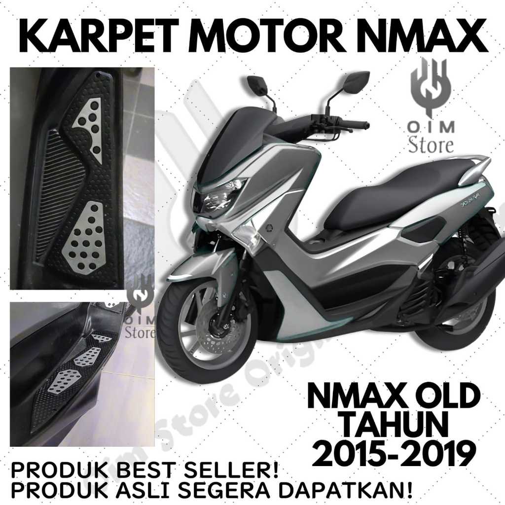 NMAX  I  Karpet Lengkap fulset karet stepfloor alas kaki pijakan motor NMAX 2015 2016 2017 2018 2019