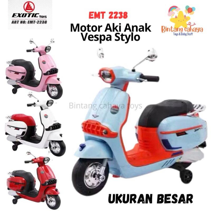 Motor aki anak vespa besar vestic PMB M288 EMT 2238 listrik ces cas an