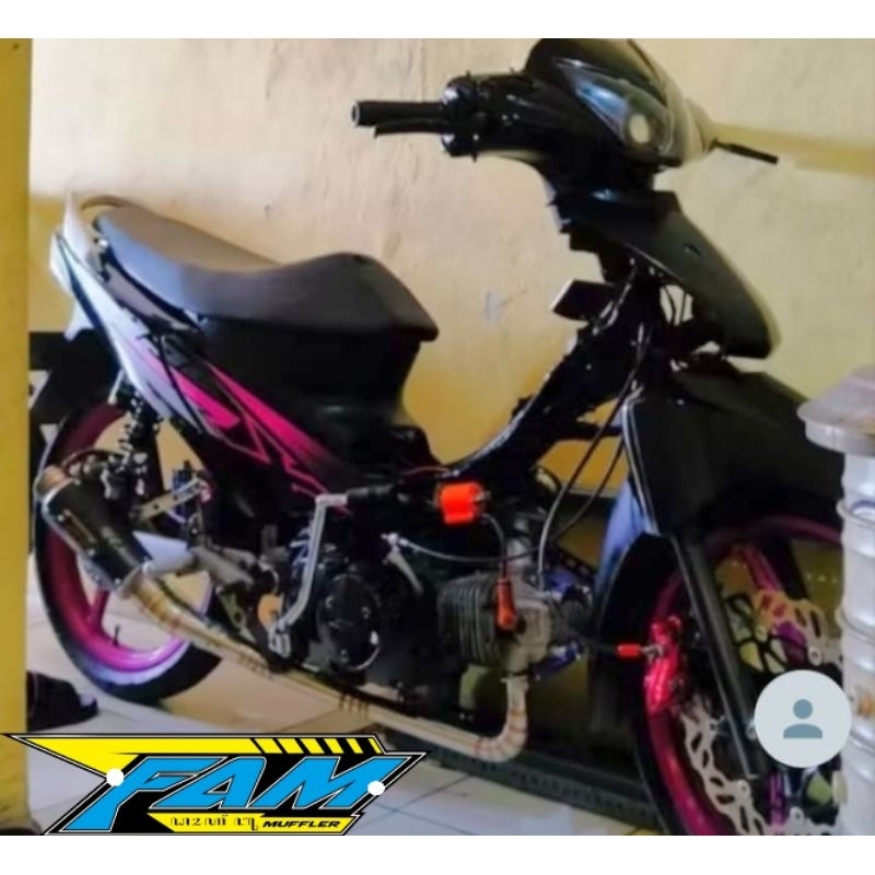 ( Laser Nama ) Sleep Engine 200Cc Leheran Knalpot Kharisma Supra X125 Vega R Jupiter Z Tbk