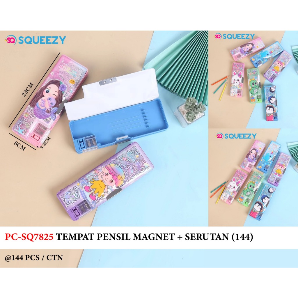 

Tempat Pensil Magnet + serutan / Kotak Pensil magnet SQ-7825
