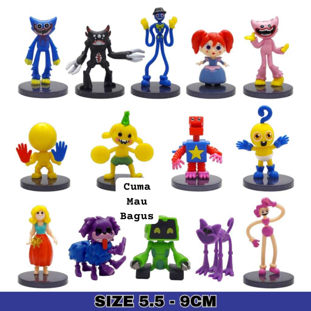 cumamauygbagus Figure Huggy Wuggy Mainan Poppy Playtime set