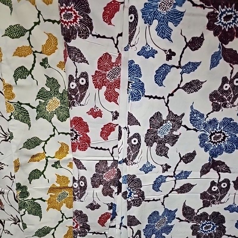 kain katun batik kombinasi putih biru 6