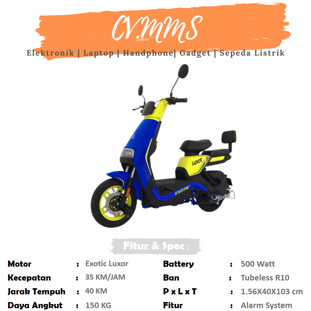 Sepeda Listrik Exotic Luxor 500 Watt