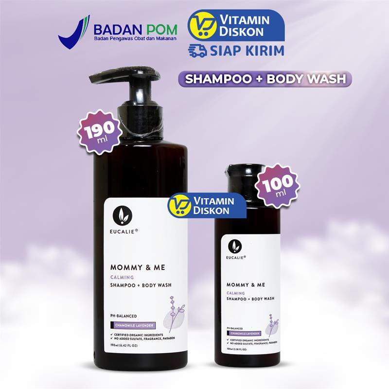 EUCALIE MOMMY & ME CALMING SHAMPOO & BODY WASH | Eksim, Psoriasis, Sensitif, Rambut Rontok & Rusak