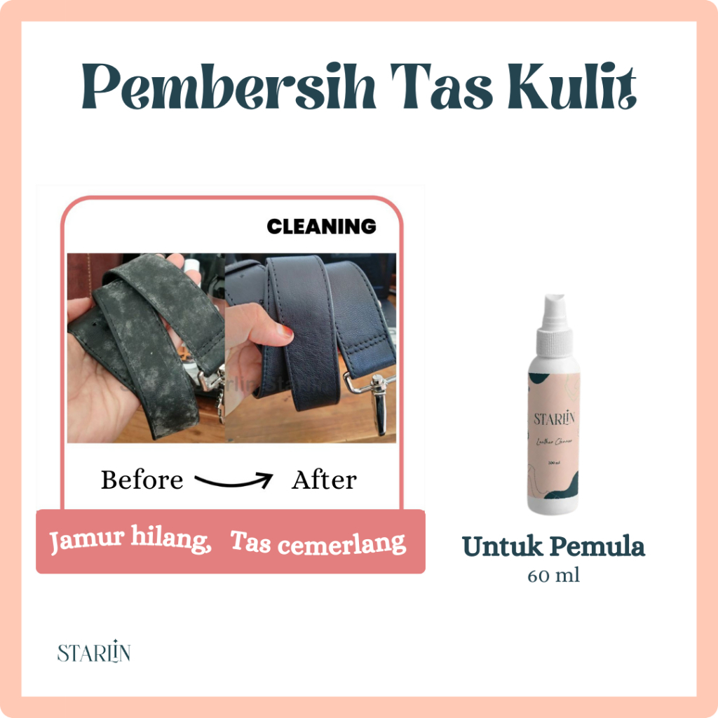 Starlin Pembersih Tas Kotor Noda dan Jamur Hilang Tas kembali Bersih Cemerlang