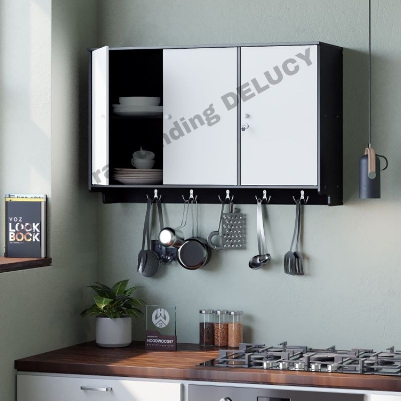Lemari Dapur Gantung Minimalis 3 Pintu Lemari Dapur Lemari Dapur Tempel Dinding Terlaris Dan Modern 