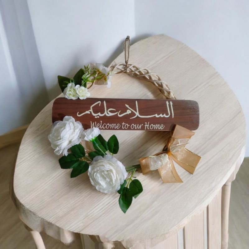 Hiasan Rotan Ring Akar Terlaris | Wearth Flower | Sign Door