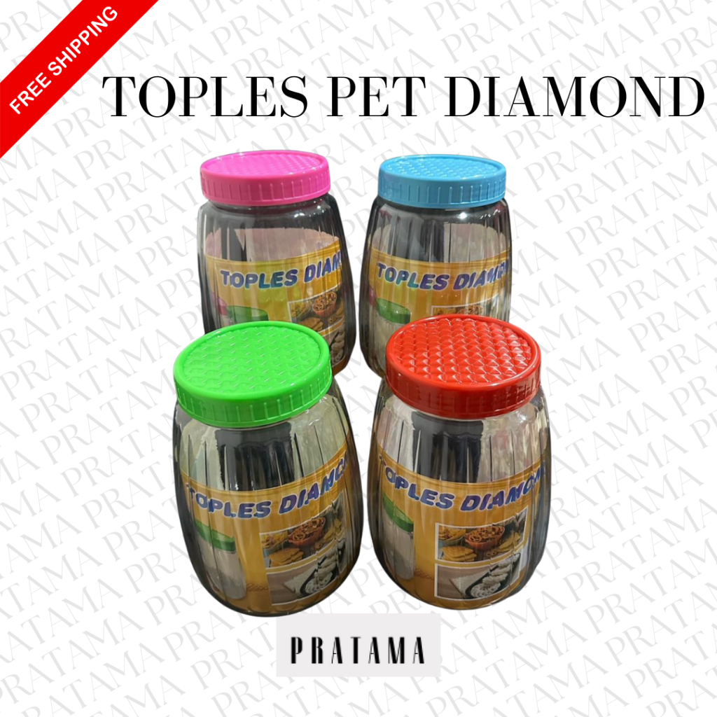 Toples kue / Toples es / Toples Plastik / Toples PET Diamond / Tempat Kue Lebaran / Wadah Kue / Topl