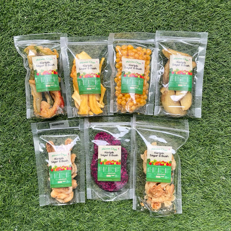 

[mikama chips] Mini Pack Keripik Sayur dan keripik buah khas malang/oleh-oleh malang/keripik nangka/keripik apel/keripik pisang