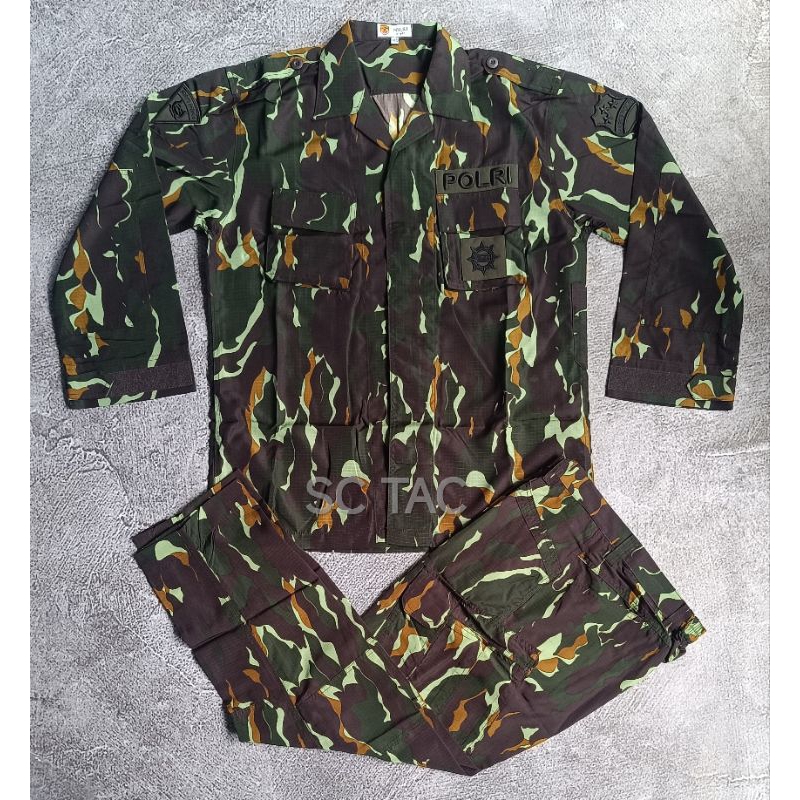 Seragam PDL Tactical Jatah Loreng Brimob Terbaru 2023/Sragam PDL Tactical Jatah Loreng Brimob 2023