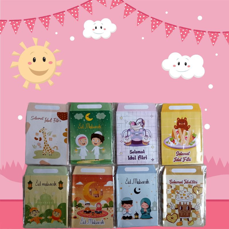 

[ isi 10 lembar ] Amplop Lebaran Medium Premium MOTIF KARAKTER