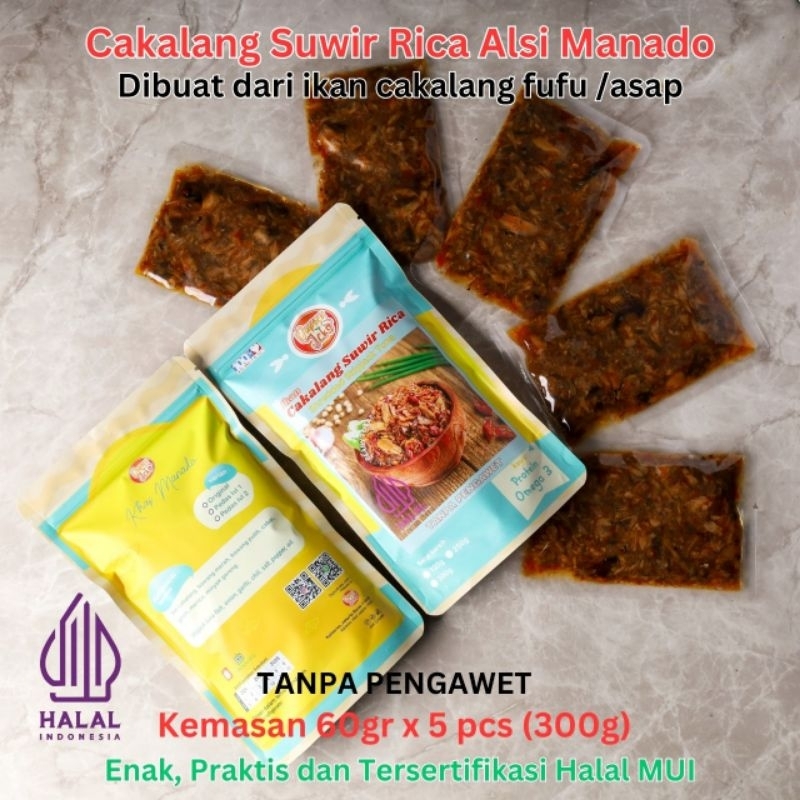 

Cakalang Suwir Asli Manado, Cakalang asap Manado 300gr