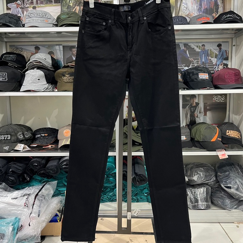 KODE R72Q Celana Jeans Emba Hitam Panjang Original