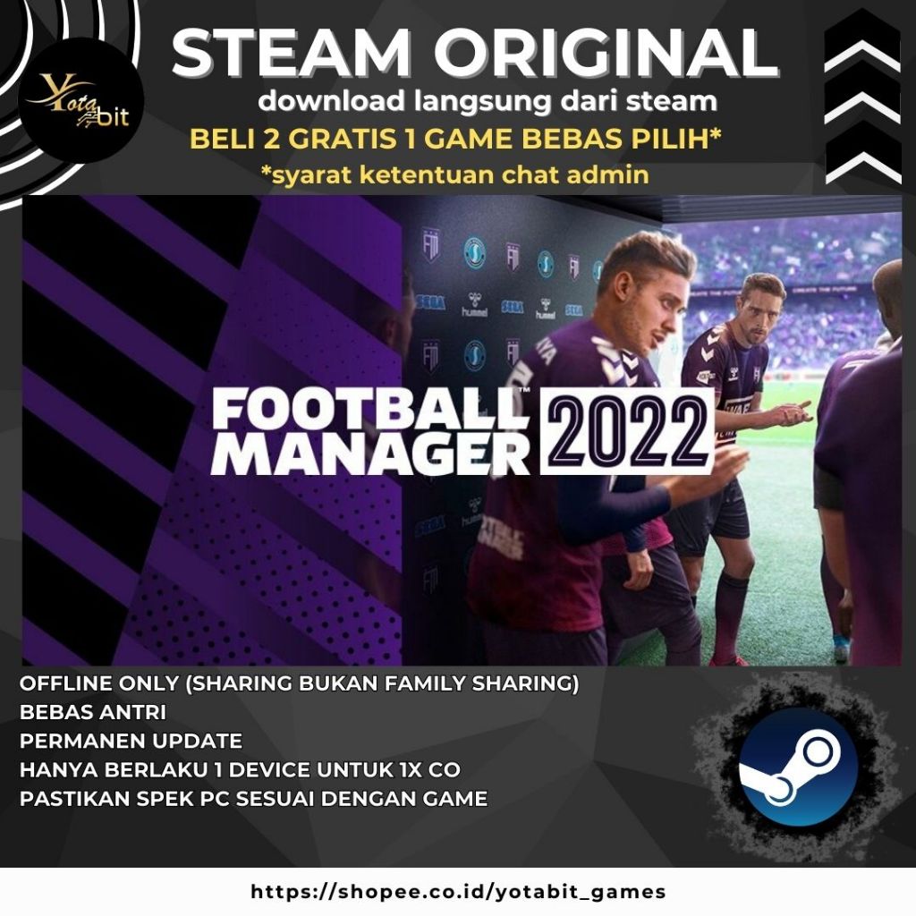 Football Manager 2022 Original PC Game Sharing Offline