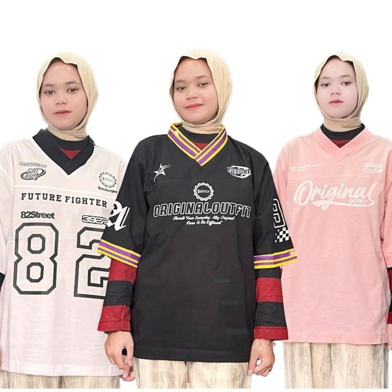 KAOS JERSEY BAHAN COMBAD 24S LOKAL BRAND THE ORIGINAL OUTFIT