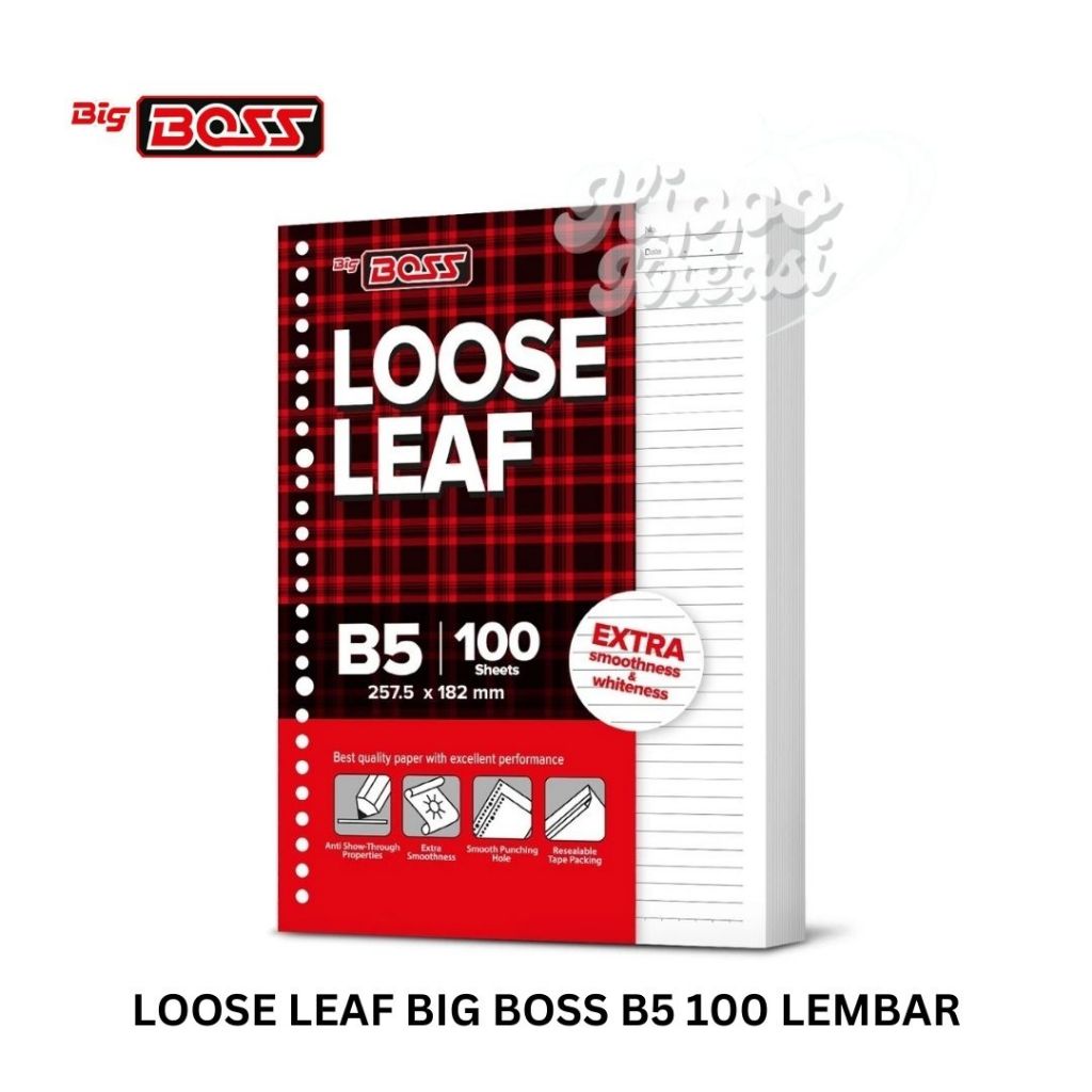 

Loose Leaf B5 Bergaris BigBoss 100 Lembar / Kertas Binder Refill / Isi Kertas File Binder / Loose Leaf Bergaris