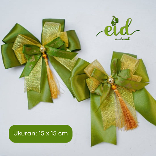 

READY STOCK Pita Idul Fitri Satin / Hampers Eid Mubarak Premium / Ribbon Gift Kado / Hiasan pita hampers lebaran